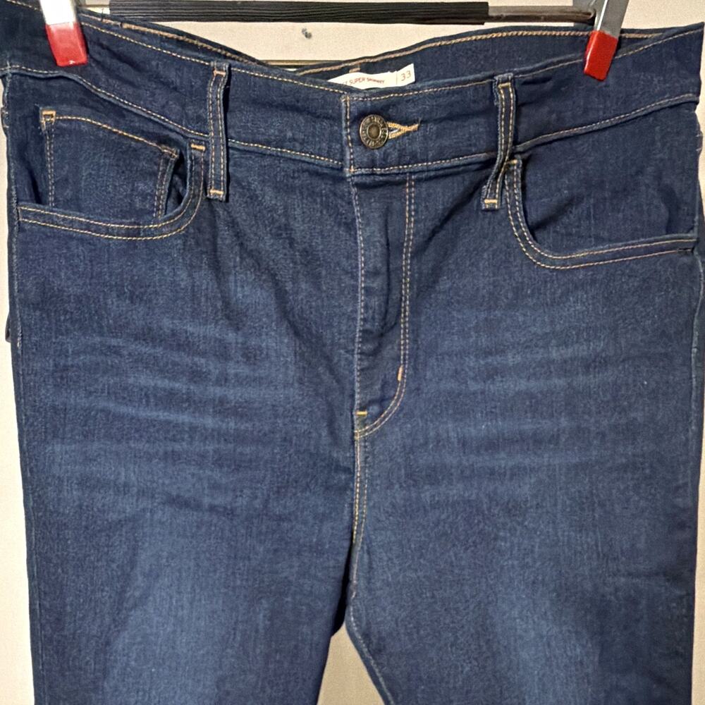 Levi's 720 Women's High Rise Super Skinny Dark Wash Blue Denim Jeans 33 Mint